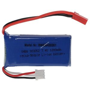 Helyettesítő modell / RC Akku 7.4V, Li-Polymer, 1200mAh, JST-csatlakozó 57mm x 29mm x 20mm kép