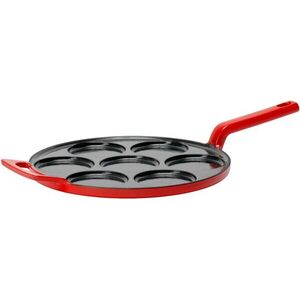 FABINI Mattia 3.0 Standard öntöttvas serpenyő amerikai palacsintához, 26cm, fényes piros kép