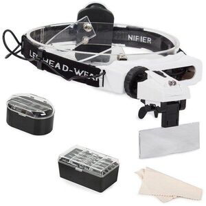 VERK 09123 Fejpántos nagyító LED világítással (1×, 1, 5×, 2×, 2, 5×, 3, 5×, 5×, 8×, 20×) kép