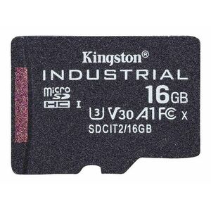 Kingston memóriakártya microsdhc 16gb industrial c10 a1 pslc adap... kép