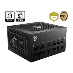 MSI MAG A850GL PCIE5 II 850 W 20+4 pin ATX Fekete számítógép tápegység kép