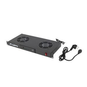 Lanberg AK-1502-B 19" 1U 2 ventilátor + termosztát egység LC... kép