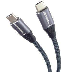 PREMIUMCORD USB-C - USB-C Kábel - 3m, 100W, 20Gbit/s, Szürke kép