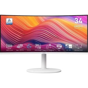 MSI 34" MD342CQPW 21: 9 QHD VA Ívelt Monitor - Fehér kép