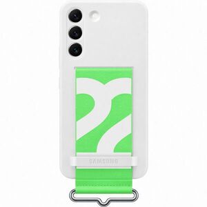 Galaxy S22 S901 Silicone Cover with strap white (EF-GS901TWEGWW) kép