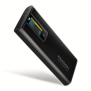 AXAGON EEM2-SD2B, M.2 Enclosure with Display for NVMe & SATA SSD, USB-C 10 Gbps, Screwless, Black kép
