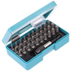Makita Torx bitkészlet P-73352 31db/csomag övcsíptetővel 1/4 gyorscserélő tartó kép