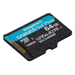KINGSTON MicroSDXC 64GB Canvas Go Plus Gen4 200R A2 U3 V30 Adapte... kép