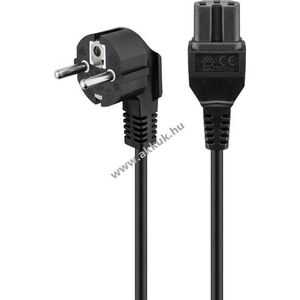 Goobay melegítő készülék csatlakozókábel 2m 3x0, 75mm² fekete CEE 7/7 (E/F) 90° C15 kép