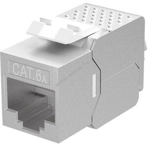 Goobay RJ45 Keystone modul CAT6A STP slim-line 14, 7mm 180° kábelkivezetés LSA szerszámmentes kép