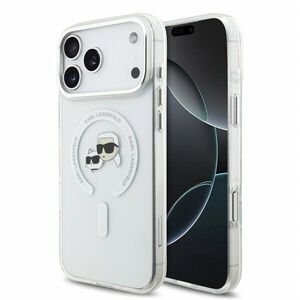 Karl Lagerfeld IML K&CH Heads Metal Frame iPhone 18 Pro Max fehér MagSafe tok kép