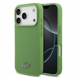 Lacoste PVC Iconic Petit Pique Metal Logo iPhone 18 Pro MagSafe tok - Estragon kép