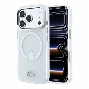 Lacoste IML Frosted Petit Pique Metal Logo iPhone 18 Pro Max átlátszó MagSafe tok kép