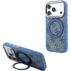 Guess PU 4G Ring Stand iPhone 18 Pro kék MagSafe tok kép