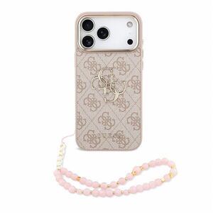 Guess PU 4G Metal Logo Strap iPhone 18 Pro Max rózsaszín tok kép