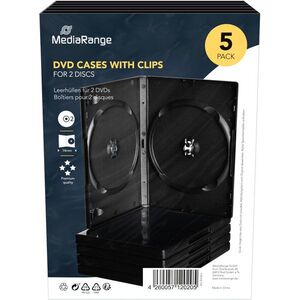 MediaRange 2 DVD 14 mm, 5 db, fekete kép