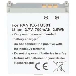 Helyettesítő akku Panasonic CGA-LB102 3, 7V 700mAh DECT telefon 1db/csomag Li-Ion kép