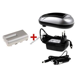 Helyettesítő akku + Akkutöltő Sony típus NP-F530 szett kép
