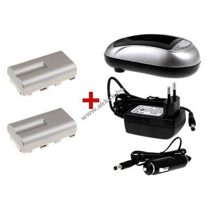 2db Helyettesítő akku + 1db Akkutöltő Sony típus NP-F530 szett kép