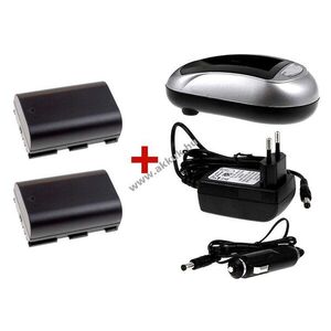 2db Helyettesítő akku + 1db Akkutöltő Canon típus LP-E6 szett kép