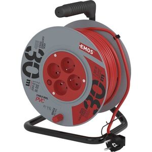 EMOS PVC Hosszabbító kábel dobon - 4 aljzat, 30 m, 1 mm2 kép