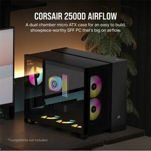 Corsair 2500D Airflow Dual Chamber Számítógépház - Fekete kép