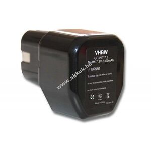 Helyettesítő akku Hitachi típus EB712s 7.2V, NI-MH, 3300mAh kép