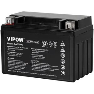 Vipow BAT0500 MC típusú motorakkumulátor, 12 V, 9 Ah kép