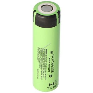 Panasonic NCR18650B fej nélkül, lapos pozitív pólusú 65.3x18.5mm 3.6-3.7V 3400mAh akku Li-Ion kép
