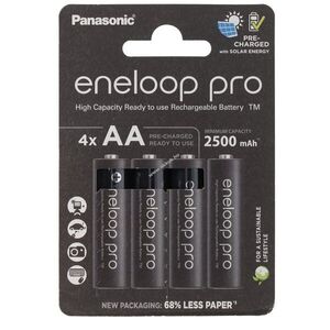Panasonic eneloop pro AA Mignon ceruza akku 1.2V 2500mAh 4db/csomag NiMH kép