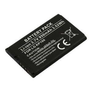 Helyettesítő akku LG KU380 KP100 KP130 3, 7V 950mAh 3, 52Wh Li-ion kép