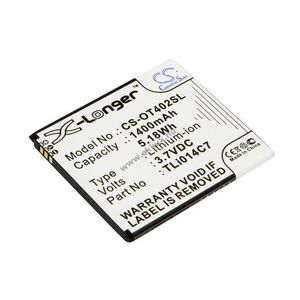 Helyettesítő akku Alcatel One Touch Pixi First 3, 7V 1400mAh 5, 2Wh Li-ion kép