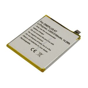 Helyettesítő akku ONEPLUS 6T 3, 85V 3700mAh 14, 2Wh beépített IC chippel szerszám nélkül Li-Polymer kép
