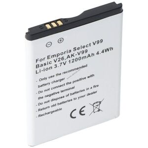Helyettesítő akku Emporia Select V99 Basic V26 AK-V99 3, 7V 1200mAh Li-ion kép