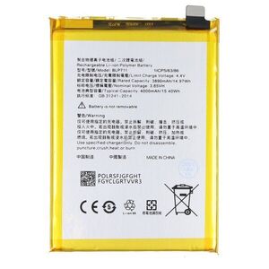 Helyettesítő akku OPPO A1K 3, 85V 4000mAh 15, 4Wh beépített, szerszám nélkül Li-Polymer kép