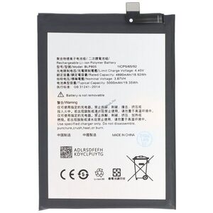 Helyettesítő akku OPPO A53 3, 87V 5000mAh 19, 35Wh beépített Li-Polymer kép