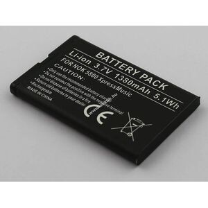 Helyettesítő akku Nokia 5800 XpressMusic 3, 7V 1380mAh Li-ion kép