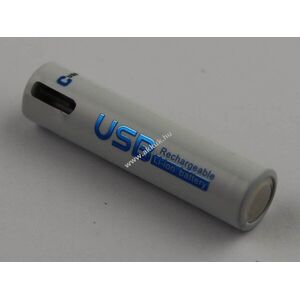 AAA (mikro) akku 1, 5V 600mAh 0, 9Wh USB-C töltőport Li-ion kép