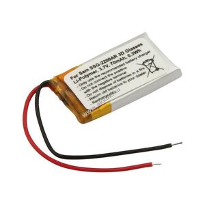 Helyettesítő akku Samsung SSG-2200AR 3D Glasses 3, 7V 70mAh Li-Polymer kép