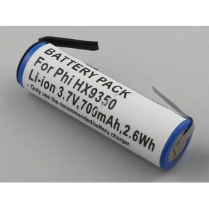 Helyettesítő akku Philips HX9350 3, 7V 700mAh 2, 6Wh beépített szerszám nélkül Li-ion kép