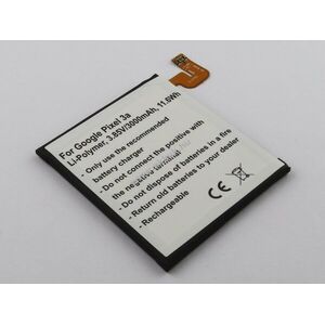 Helyettesítő akku Google Pixel 3a beépített 3, 85V 3000mAh 11, 6Wh Li-Polymer kép