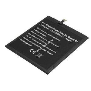 Helyettesítő akku Xiaomi Redmi Note 5A/Redmi S2 3, 85V 3000mAh beépített szerszám nélkül Li-Polymer kép