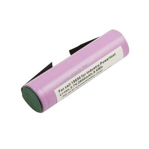 18650 akku 3, 7V 2600mAh 9, 6Wh U-típusú forrfüllel Li-ion kép