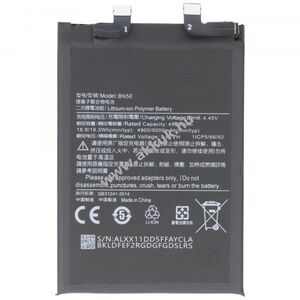 Helyettesítő akku Xiaomi Redmi Note 11E Pro 3, 87V 5000mAh 19, 35Wh beépített Li-Polymer kép