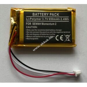 Helyettesítő akku SENNH Momentum 2 3, 7V 650mAh 2, 4Wh Li-Polymer kép