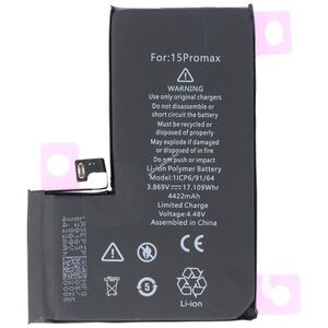 Helyettesítő akku Apple iPhone 15 Pro Max 3, 86V 4422mAh 17, 1Wh beépített Li-Polymer kép