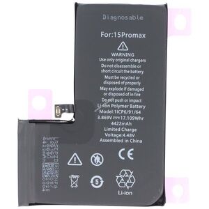 Helyettesítő akku Apple iPhone 15 Pro Max 3, 86V 4422mAh 17, 1Wh beépített szerszám nélkül Li-Polymer kép