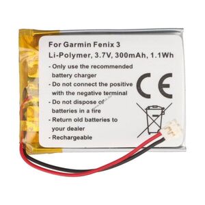Helyettesítő akku Garmin Fenix 3 3, 7V 300mAh 1, 1Wh Li-Polymer kép