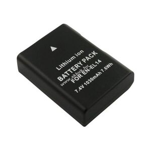 Helyettesítő akku Nikon EN-EL14 dekódolt Firmware 1.02 7, 4V 1030mAh 7, 6Wh Li-ion kép