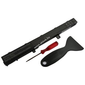 Helyettesítő akku ASUS X451 14, 8V 2600mAh 38, 0Wh fekete szerszámokkal Li-ion kép